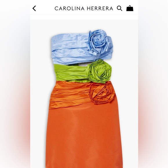 Carolina Herrera Dresses & Skirts - Carolina Herrera Blue, Green, and Orange Mini Dress